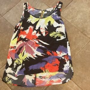 Veronika Maine Black, Purple, Yellow & White Abstract Shell